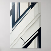 Minimalist Diagonal Geometry Poster (Voorkant)