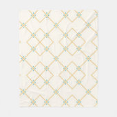 Minimalist Diamond Grid with Dots Fleece Deken (Voorkant)