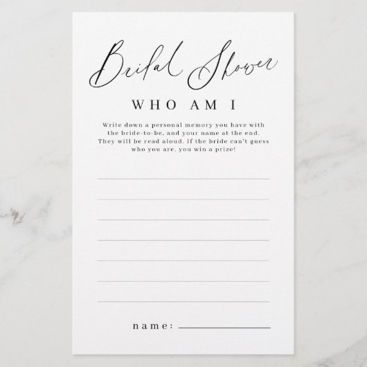 Minimalist die ik vrijgezellenfeest game ben (Voorkant)