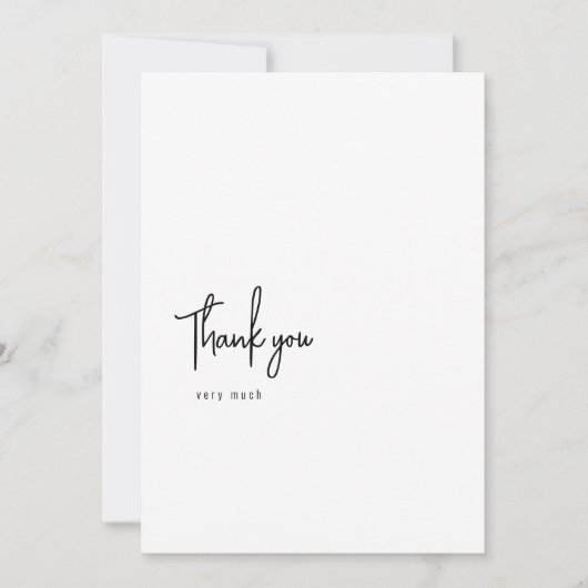 Minimalist Digital Thank You Kaart (Voorkant)