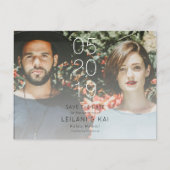 Minimalist Dive de datum foto Briefkaart (Voorkant)