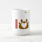 Minimalist Dog Dad Mug | Paw Print Heart Koffiemok (Center)