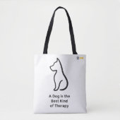 Minimalist Dog Line Art Tote Bag - Cute Custom Pet (Voorkant)