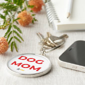 Minimalist Dog Mom Keychain – Cute Pet Lover Gift (Zijkant)