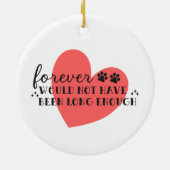 Minimalist Dog Mom Memorial Paw Print Keramisch Ornament (Achterkant)