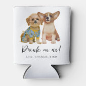 Minimalist Dog Pet Photo Wedding  Blikjeskoeler (Voorkant)