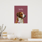 Minimalist Dog Portrait Wall Art Poster (Keuken)