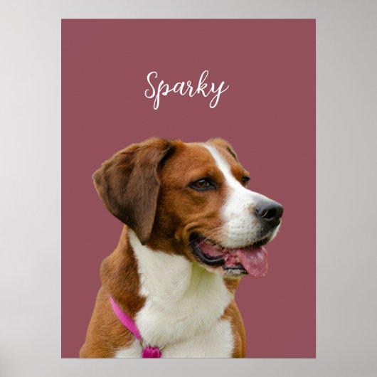 Minimalist Dog Portrait Wall Art Poster (Voorkant)