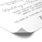 Minimalist Don't Say Bride Game Bridal Shower Ring Poster (Hoek)