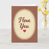 Minimalist Dotted I Love You Matte Card Kaart (Gele Bloem)