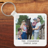 Minimalist Double Sided Family Photos Keepsake Sleutelhanger (Voorkant)