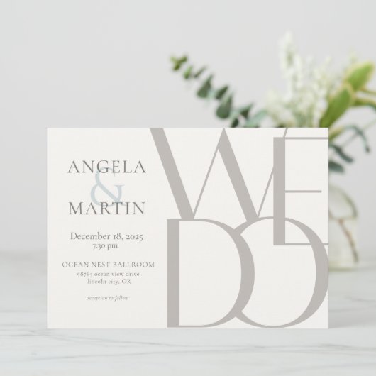 Minimalist Dove Grey Robin Egg Blue Kaart (Staand voorkant)