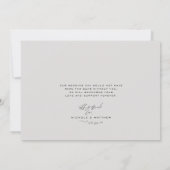 Minimalist Dove Grey Wedding Thank You Card (Achterkant)