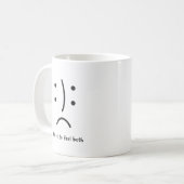 Minimalist Dual Emotion Face Mug Koffiemok (Voorkant links)