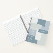 Minimalist Dusty Blue Botanical Journal Notebook Notitieboek (Binnen)