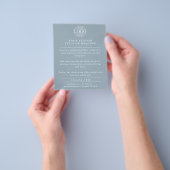 Minimalist Dusty Blue Business Logo Promotional Flyer (Hand)