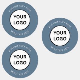 Minimalist Dusty Blue Custom Business Logo Labels