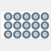 Minimalist Dusty Blue Custom Business Logo Labels (Vel)