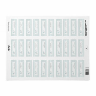 Minimalist Dusty Blue Oh Baby Elephant Baby Shower Etiket