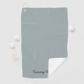 Minimalist Dusty Blue Professional Eenvoudig Golfhanddoek (Insitu)