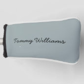 Minimalist Dusty Blue Professional Eenvoudig Golfheadcover (Voorkant)