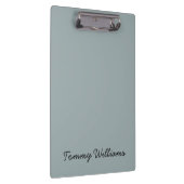 Minimalist Dusty Blue Professional Eenvoudig Klembord (Rechts)