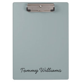 Minimalist Dusty Blue Professional Eenvoudig Klembord