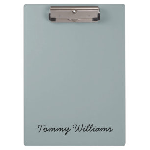 Minimalist Dusty Blue Professional Eenvoudig Klembord
