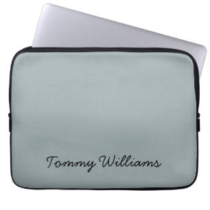 Minimalist Dusty Blue Professional Eenvoudig Laptop Sleeve