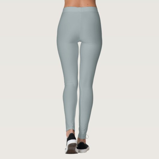 Minimalist Dusty Blue Professional Eenvoudig Leggings (Achterkant)