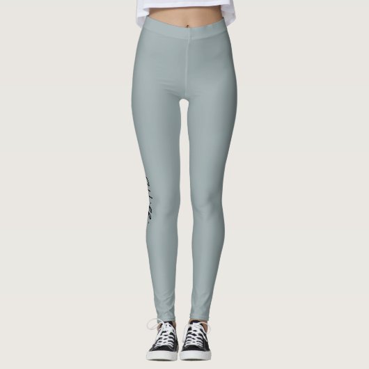 Minimalist Dusty Blue Professional Eenvoudig Leggings (Voorkant)
