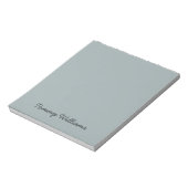 Minimalist Dusty Blue Professional Eenvoudig Notitieblok (Linkerzijde)