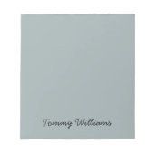 Minimalist Dusty Blue Professional Eenvoudig Notitieblok (Voorkant)