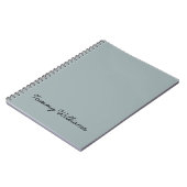 Minimalist Dusty Blue Professional Eenvoudig Notitieboek (Linkerzijde)