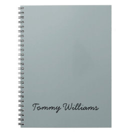 Minimalist Dusty Blue Professional Eenvoudig Notitieboek