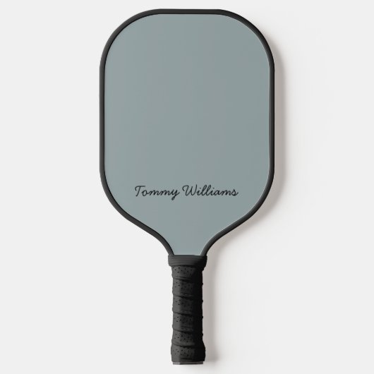 Minimalist Dusty Blue Professional Eenvoudig Pickleball Paddle (Voorkant)