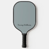 Minimalist Dusty Blue Professional Eenvoudig Pickleball Paddle (Achterkant)