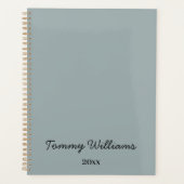 Minimalist Dusty Blue Professional Eenvoudig Planner (Voorkant)