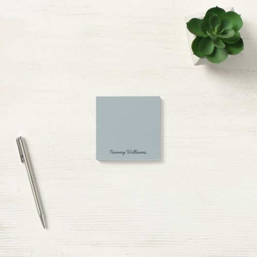 Minimalist Dusty Blue Professional Eenvoudig Post-it® Notes (Kantoor)