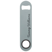 Minimalist Dusty Blue Professional Eenvoudig Speed Flessenopener (Voorkant)