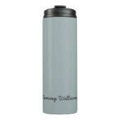 Minimalist Dusty Blue Professional Eenvoudig Thermosbeker (Voorkant)