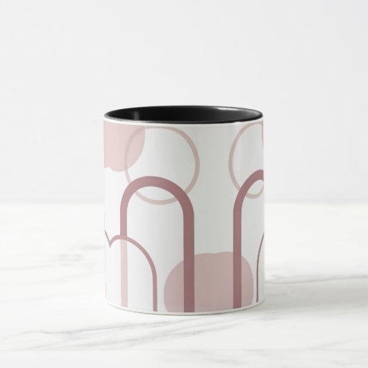 Minimalist Dusty Pink Abstract Arch Mug Mok (Midden)