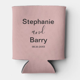 Minimalist Dusty Pink Custom Wedding Blikjeskoeler