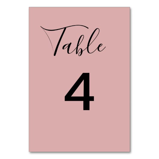 Minimalist Dusty Pink Wedding Kaart (Voorkant)