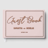 Minimalist Dusty Pink Wedding Program Gastenboek (Voorkant)