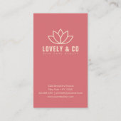 Minimalist Dusty Rose Cream Beauty  Kortingskaartje (Achterkant)