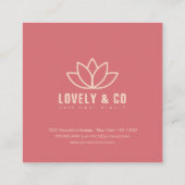 Minimalist Dusty Rose Cream Beauty  Kortingskaartje (Achterkant)