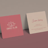 Minimalist Dusty Rose Cream Beauty Vierkante Visitekaartje