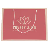 Minimalist Dusty Rose & Ivory Salon Beauty Groot Cadeauzakje (Voorkant)