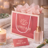 Minimalist Dusty Rose & Ivory Salon Beauty Groot Cadeauzakje
